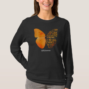 Camiseta Mulheres Borboleta Laranja Fita Laranja Sensibiliz