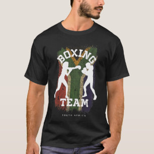 Camiseta Mulheres Boxando África do Sul Combatendo Combaten