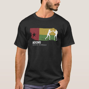 Camiseta Mulheres Boxando Guiné-Bissau Combatendo Esporte