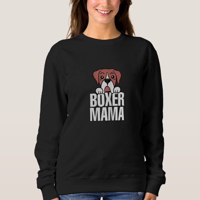Camiseta Mulheres Boxer Mama Cachorro Mãe design (Frente)