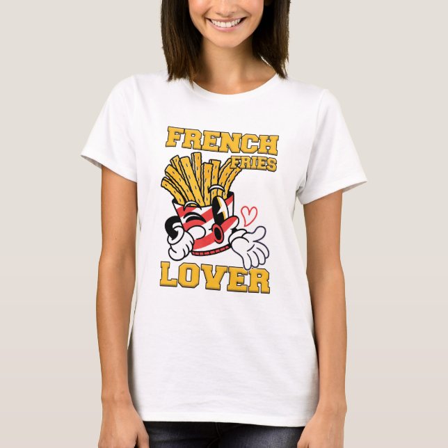 Camiseta Mulheres Brancas Amantes de Batata Frita (Frente)