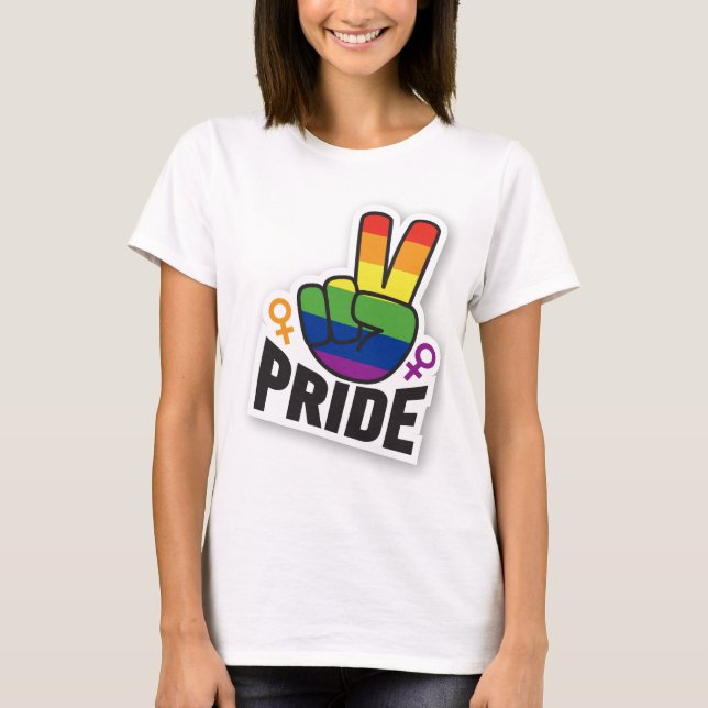Camiseta Mulheres brancas do Orgulho da Paz (Frente)