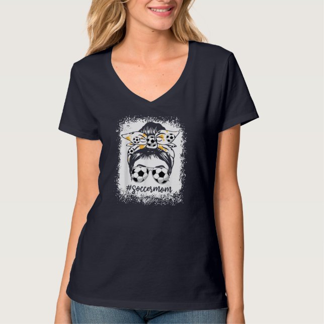 Camiseta Mulheres Branqueadas De Futebol Mãe Chuva De Futeb (Frente)