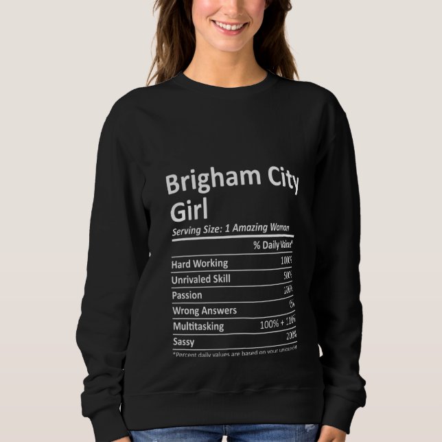 Camiseta Mulheres Brigham City Girl Ut Utah Funny City Home (Frente)