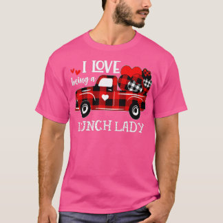 Camiseta Mulheres Caminhão Vermelho Eu Adoro Ser Uma Almoça