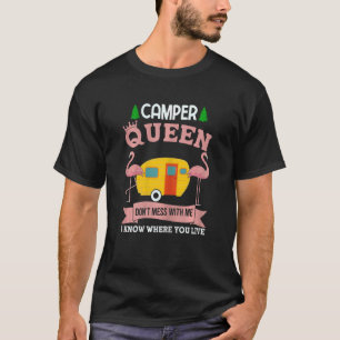 Camiseta Mulheres Camper Queen Não Mess Camper
