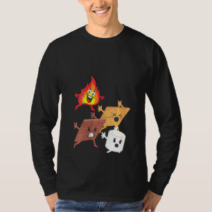 Camiseta Mulheres Campfire perseguindo os campos de Smores
