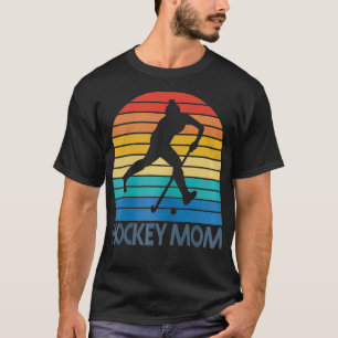 Camiseta Mulheres Campo HOCKEY MOM Retro Vintage Sunset Mot