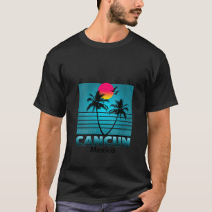 Camiseta Mulheres Cancún México Vacinação Tropical Souvenir