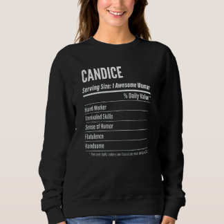 Camiseta Mulheres Candice Fatos Nutricionais Servindo Cal d