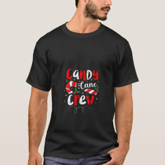 Camiseta Mulheres Candy Cane Tripulação Encantada De Natal