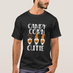 Camiseta Mulheres CANDY CORN CUTIE Halloween Gnomos Raglan