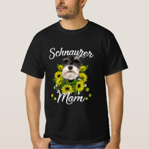 Camiseta Mulheres Cão Dia da Mãe Presente Girassol Schnau