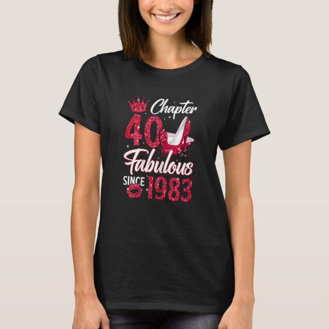 Camiseta Mulheres Capítulo 40 Fabuloso Desde 1983 40º Anive (Frente)