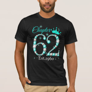 Camiseta Mulheres Capítulo 62 Est 1960 62 Anos 62 Anos