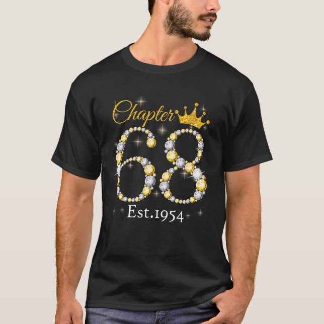 Camiseta Mulheres Capítulo 68 EST 1954 68 Anos 68 Anos Nasc (Frente)