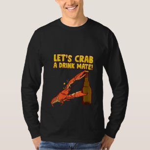 Camiseta Mulheres Caranguejo Engraçado Bebida Cerveja Troca