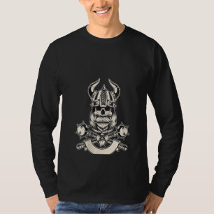 Camiseta Mulheres Carregadas Viking Skull Warrior Escandina