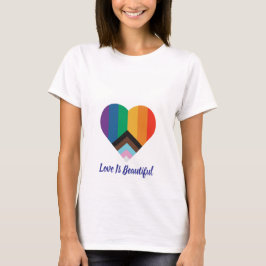 Camiseta mulheres casuais elegantes com design de arco-íris