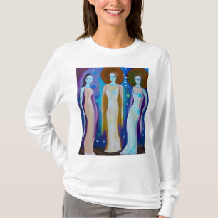 Camiseta Mulheres Celestiais Obra de Arte Abstrata