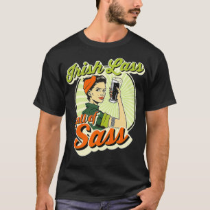 Camiseta Mulheres Cheio Irlandês De Sass Vintage De Ruas En