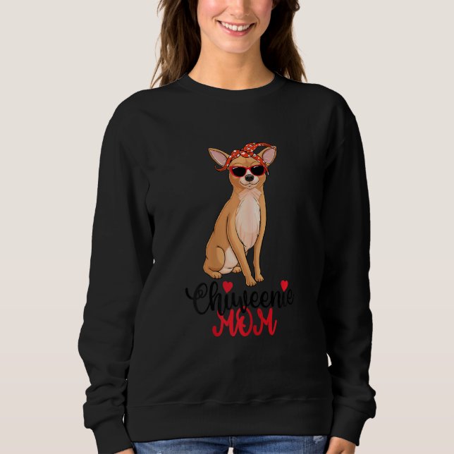 Camiseta Mulheres Chiweenie Dog Chiweenie Mãe (Frente)