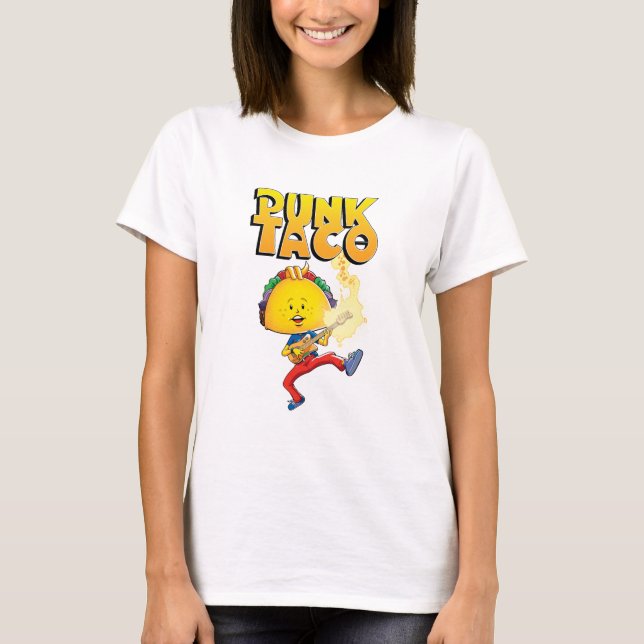 Camiseta Mulheres Clássicas de Taco PUNK (Frente)