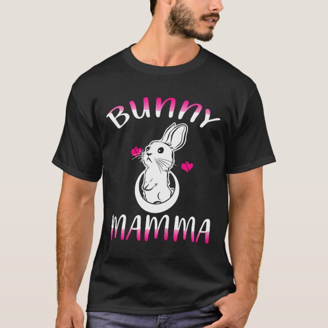 Camiseta Mulheres Coelhinhas Mamãe Amantes de os animais Pe (Frente)