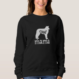 Camiseta Mulheres Collie Dog Mama Cute Border Collie Dog Ow