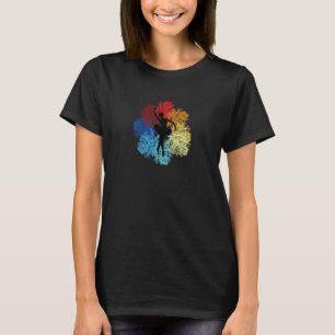 Camiseta Mulheres Coloridas Ballerina Meninas Dançando Balé