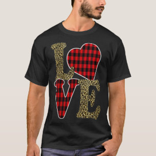 Camiseta Mulheres com amor bonito Corações de Buffalo Xadre