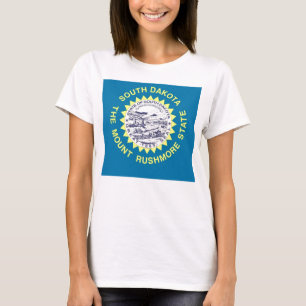 Camiseta Mulheres com Bandeira do Estado de Dakota