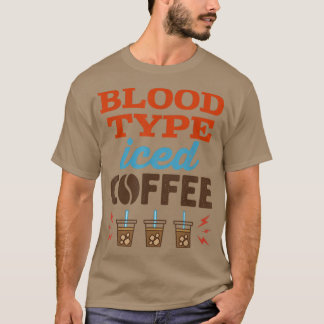 Camiseta Mulheres Com Café Físico Tipo Sanguíneo