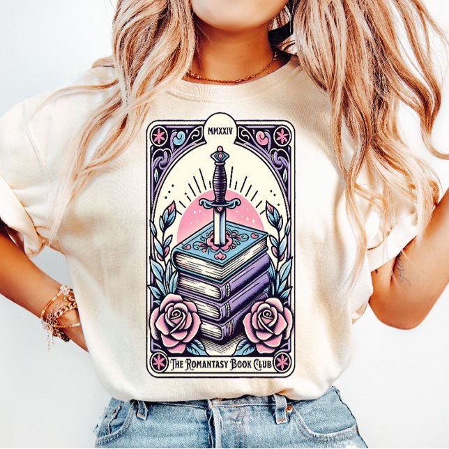 Camiseta Mulheres com Cartões Pastel Tarot Club Romantasy (Criador carregado)