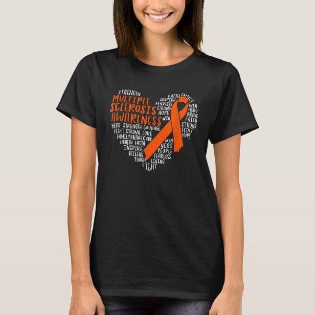 Camiseta Mulheres com esclerose múltipla A mãe Esposa Fofa  (Frente)