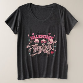 Camiseta Mulheres com esqueletos anti-Dia de os namorados
