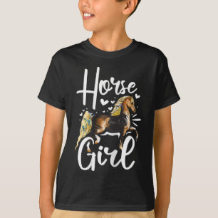 Camiseta Mulheres com Gráfico de Cavalos Meninas Cavalas co