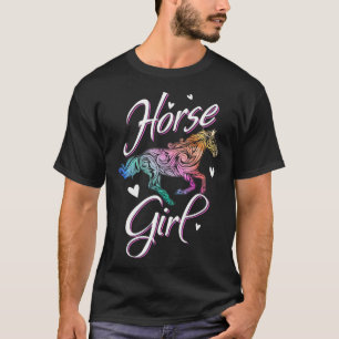 Camiseta Mulheres com Gráfico de Cavalos Meninas Cavalas co