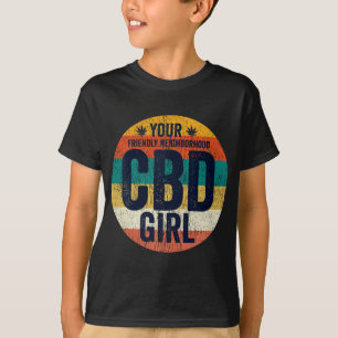 Camiseta Mulheres com óleo CBD Mulheres na vizinhança retró