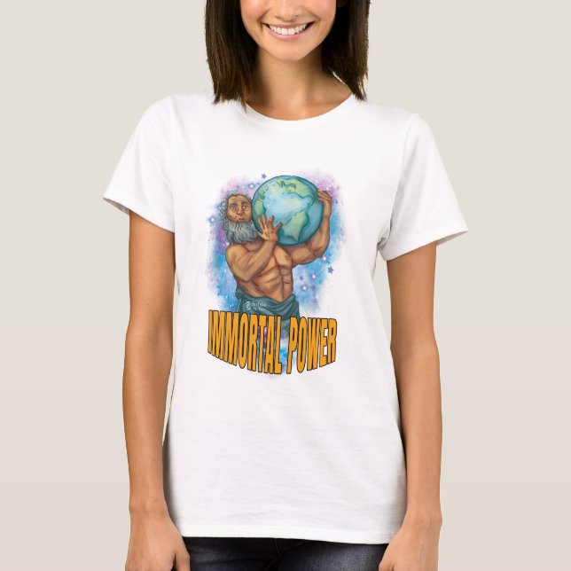 Camiseta Mulheres com poder imortal brancas (Frente)