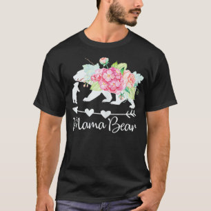 Camiseta Mulheres com Rosas de aquarela cor rosa Urso Flora