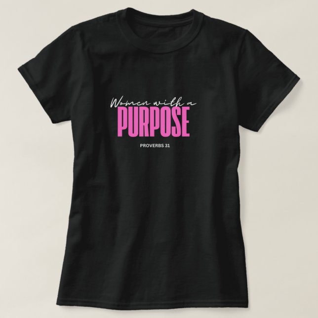 Camiseta Mulheres com um propósito (Frente do Design)