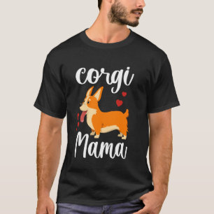 Camiseta Mulheres Corgi Meninas Mãe Cachorrinho Mãe Cachorr