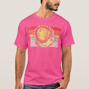 Camiseta Mulheres Corpos Retro Celestiais Galáxia Sol Lua