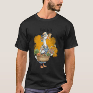 Camiseta Mulheres Cottagecore Gansa Senhora da Planta Jardi