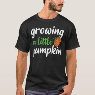 Camiseta Mulheres Crescendo Pequena Gravidez de Abóbora no