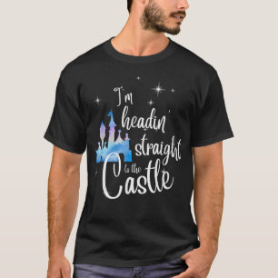 Camiseta Mulheres Crianças Cute Watercolor Castle Magic Cin