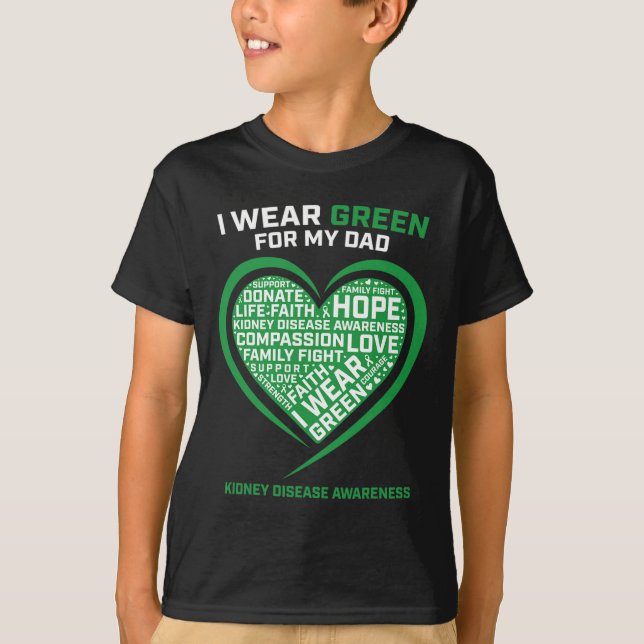 Camiseta Mulheres Crianças Oferecem Pai Doença de Transplan (Frente)