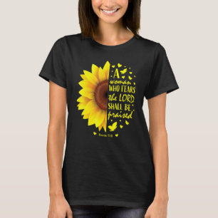 Camiseta Mulheres Cristãs Adolescentes Girls Sunflower Vers