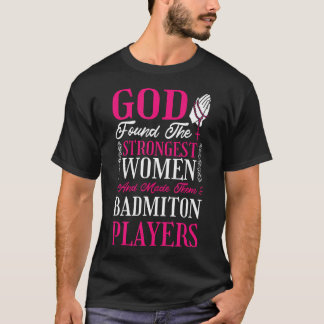 Camiseta Mulheres Cristãs Jogadoras de Badminton Para Badmi